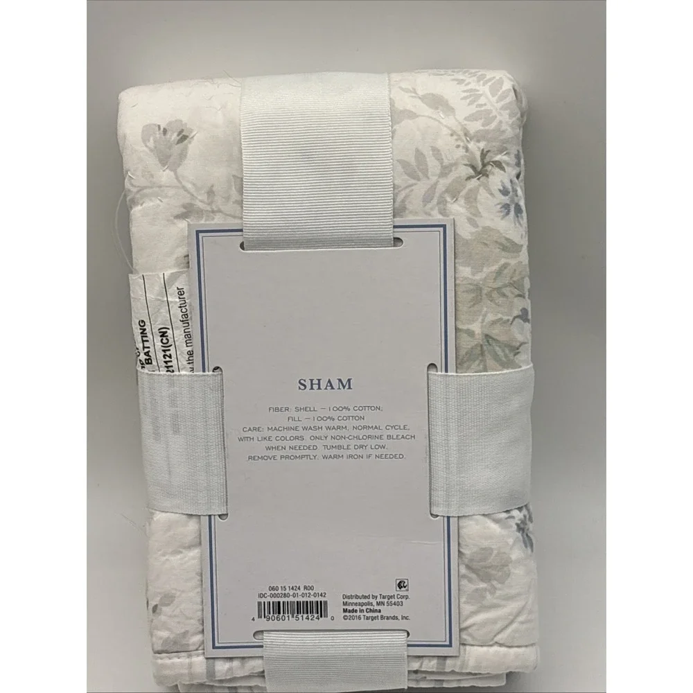 Simply Shabby Chic Rachel Ashwell BRITISH ROSE Patchwork Pillow Sham STANDARD -1